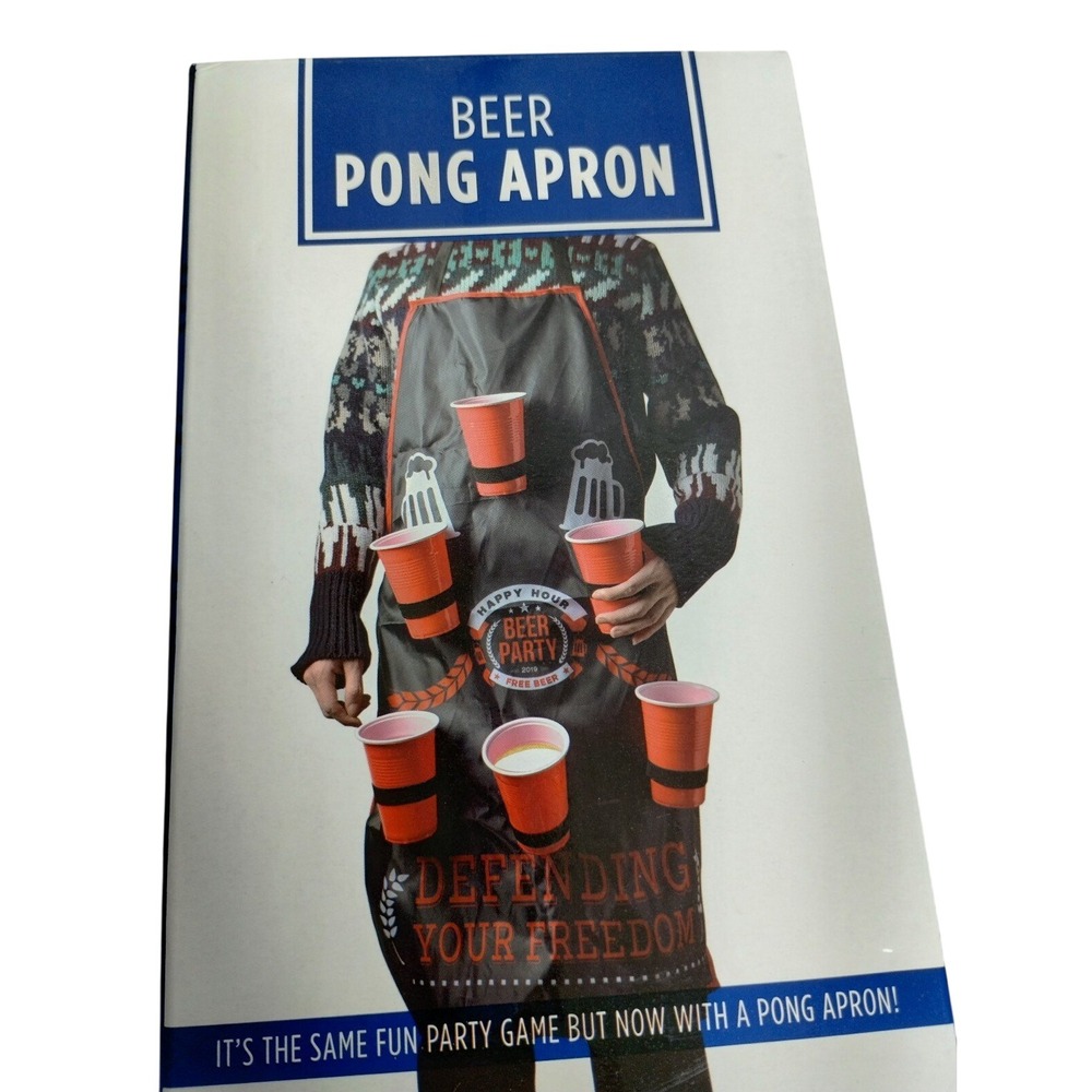 Beer Pong Apron Party‎ Game Drinking Fun Gag Gift Adult Beverage Holder